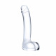 7 Inch Realistic Curved Glass G-Spot Dildo - Clear Image