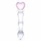 8 Inch Sweetheart Glass Dildo - Pink/clear Image