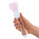 8 Inch Sweetheart Glass Dildo - Pink/clear Image