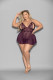 Shorty Babydoll - Queen Size - Plum Image