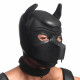 Full Pup Arsenal Set Neoprene Puppy Hood, Chest  Harness, Collar With Leash and Arm Band - Black Image