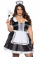 Plus Classic French Maid Costume - 1x/2x - Black / White Image