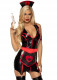 Naughty Nurse Costume - Small - Black/red Image