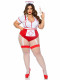 Plus Nurse Feelgood Sexy Costume - 3x/4x - White / Red Image