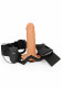Vibrating Hollow Strapon Without Balls 6 Inch - Balls 6 Inch - Tan Image