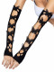 Butterfly Cut Out Arm Warmers - One Size - Black Image