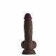 Shaft - Model a 7.5 Inch Liquid Silicone Dong With Balls - Mahogany Image