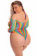 More Color Long Sleeve Bodysuit - Queen Size - Rainbow Image