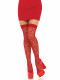 Heart Net Thigh Highs - One Size - Red Image