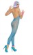 Footless Body Stocking - One Size - Neon Blue Image
