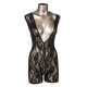Scandal Lace Body Suit - One Size - Black Image