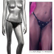 Radiance Crotchless Thong - One Size - Black Image