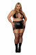 Bralett and Garter Skirt - Queen Size - Black Image