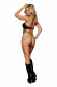Faux Leather and Fishnet Teddy - One Size - Black Image