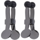 Merci - Nippers - Stainless Steel Nipple Clamps With Silicone Tip - Black Image
