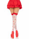 Polka Dot Mushroom Thigh High - One Size - White/red Image