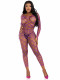 2 Pc Net Crop Top and Footless Tights - One Size - Violet Image