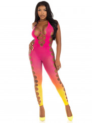 Ombre Footless Bodystocking - One Size - Sunset