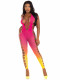 Ombre Footless Bodystocking - One Size - Sunset Image