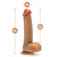 Dr. Skin Silicone - Dr. Phillips - 8.5 Inch  Thrusting Dildo - Tan Image