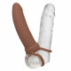Performance Maxx Rechargeable Thick Dual  Penetrator - Brown Image