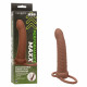 Performance Maxx Rechargeable Ribbed Dual  Penetrator - Brown Image