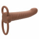 Performance Maxx Rechargeable Ribbed Dual  Penetrator - Brown Image