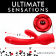 Blooming Bunny Sucking and Thrusting Silicone  Rabbit Vibrator - Red Image