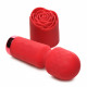 Pleasure Rose-Petite Mini Silicone Rose Wand - Red Image