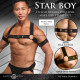Star Boy Male Chest Harness With Arm Bands -  Small/medium - Black Image