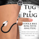 Tug Plus Plug Cock and Ball Ring With Anal Plug -  Black Image