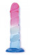 Shades, 7.5" Swirl Jelly Tpr Gradient Dong - Pink and Blue Image