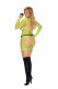 Long Sleeve Mini Dress - Queen Size - Neon Green Image