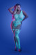 Illuminate Crotchless Teddy Bodystocking - Queen - White/blue Image