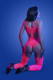 Wavelength Cutout Rhinestone Teddy Bodystocking -  One Size - Neon Pink Image
