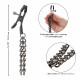 Euphoria Collection Chain Nipple Clamps - Black Image
