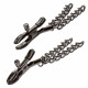 Euphoria Collection Chain Nipple Clamps - Black Image