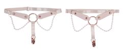 Peaches 'N Creame Pearl Garters - Peach