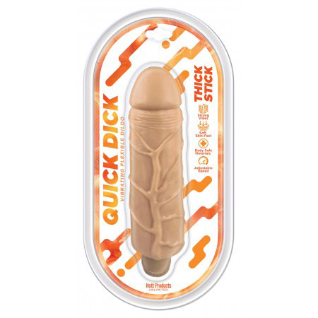 Thick Stick Quick Dick - Vibrating Flex Dildo - 5 Inch