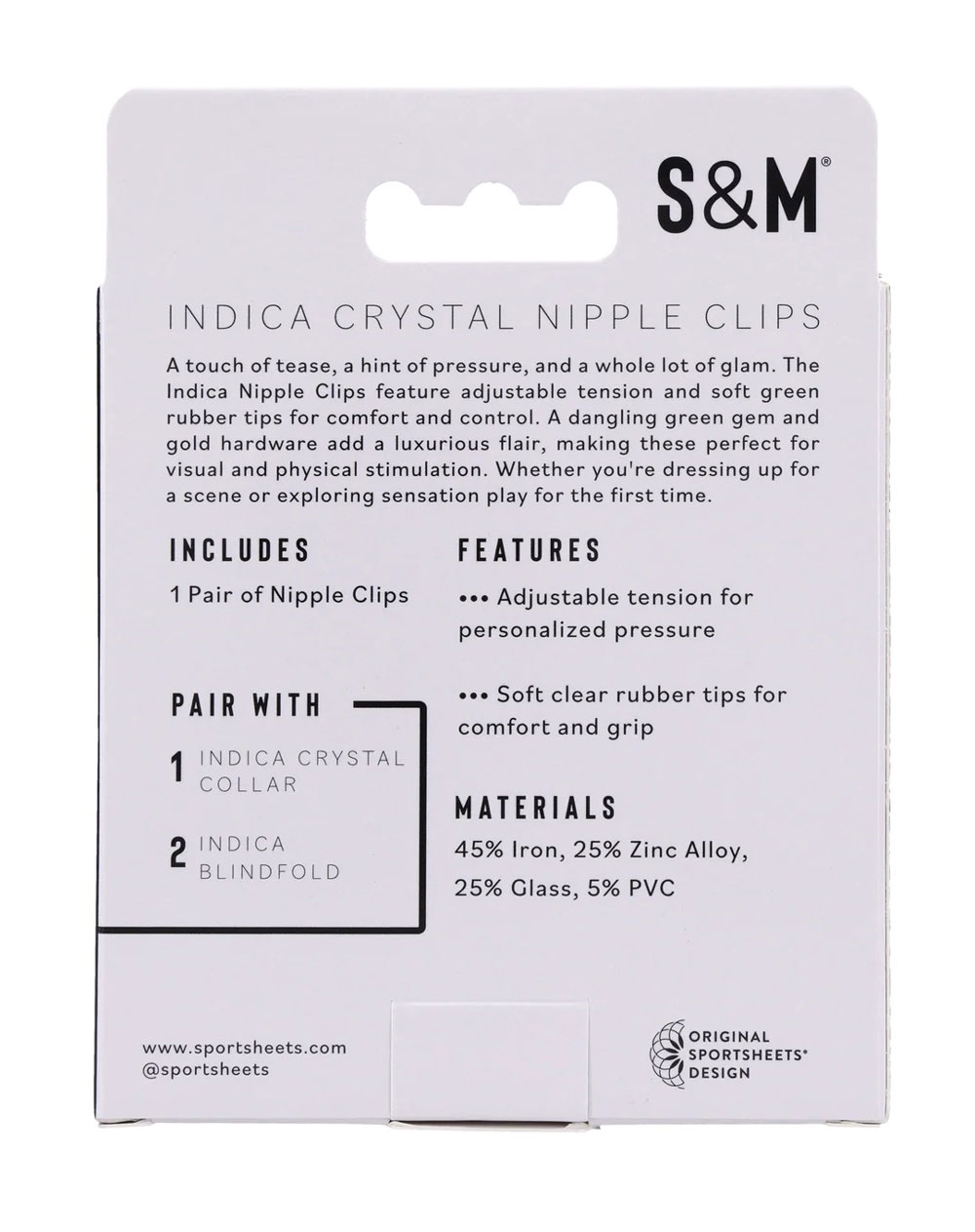 Indica Crystal Nipple Clips - Green
