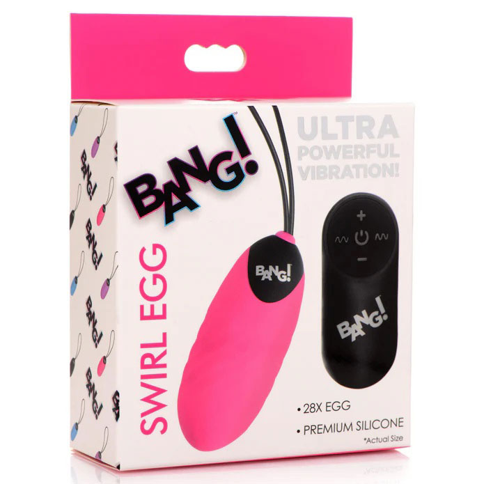 Bang Swirl Silicone Egg Vibrator Pink Bng-Ag950