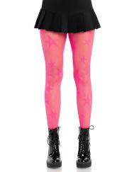 Star Net Tights - Os - Neon Pink