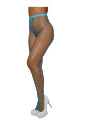 Pantyhose Fence Net - Os - Neon Blue
