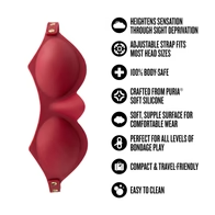 Blush - Temptasia Ardor - Blindfold - Red - Bondage & Fetish Toys