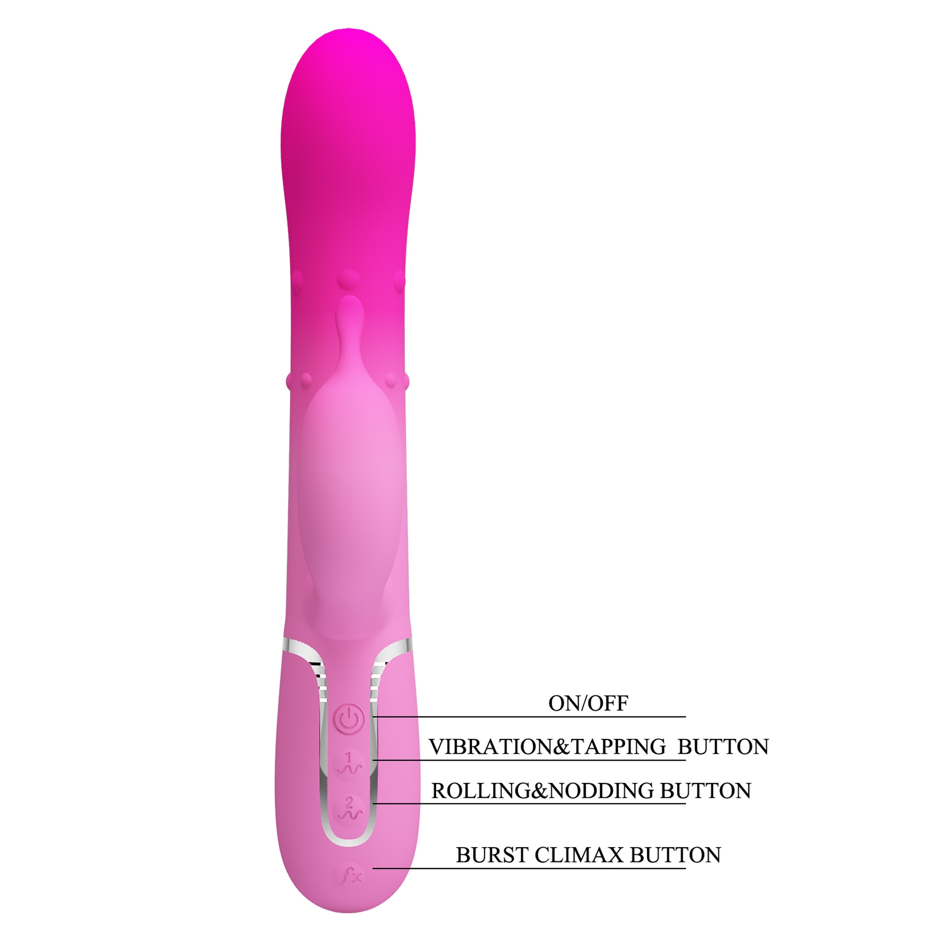 Pretty Love - Pretty Love Shima Vertical & Horizontal Beads Rabbit Pink - Vibrators