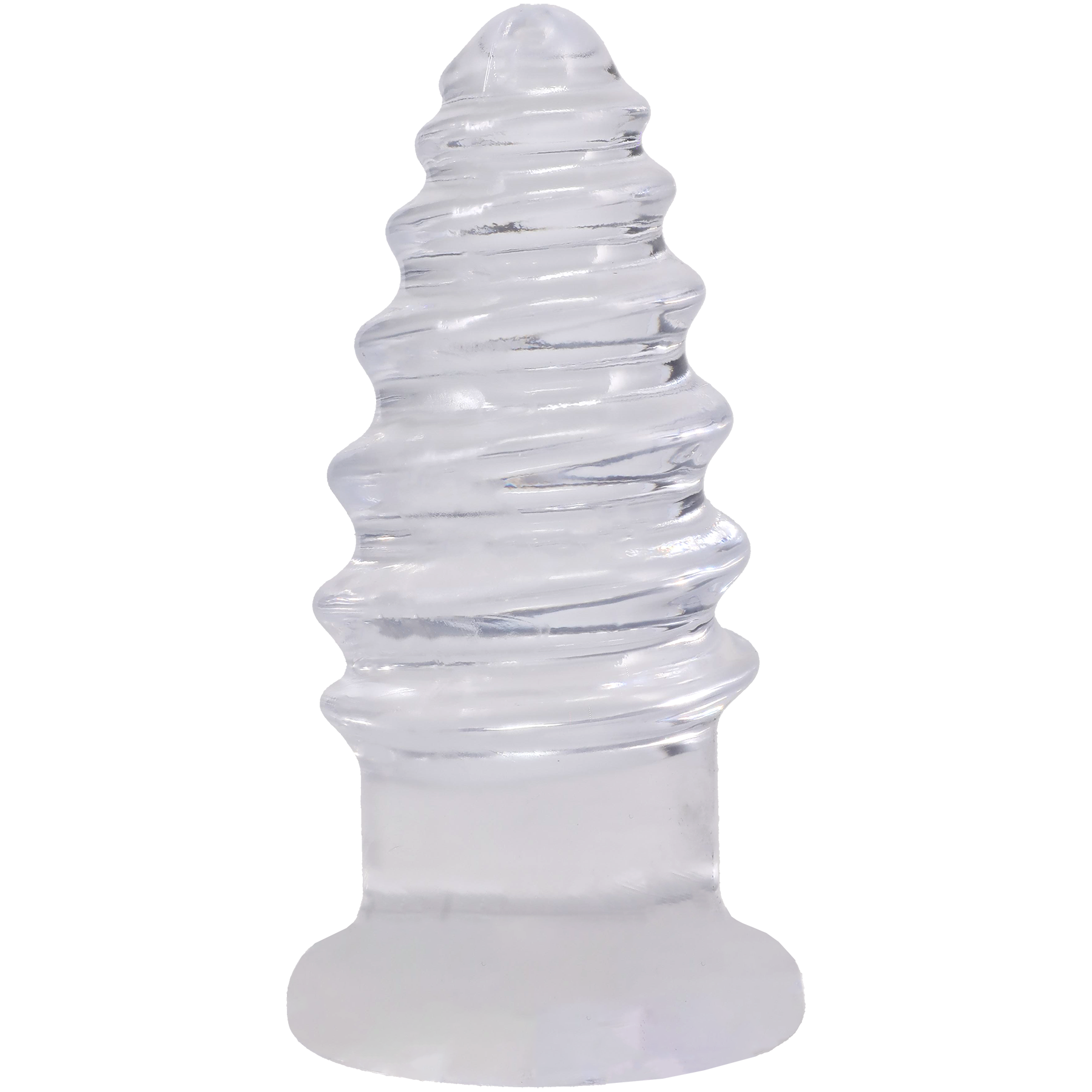 Doc Johnson - Crystal Jellies - Anal Twist - 6 Inch Clear - Anal Toys & Stimulators
