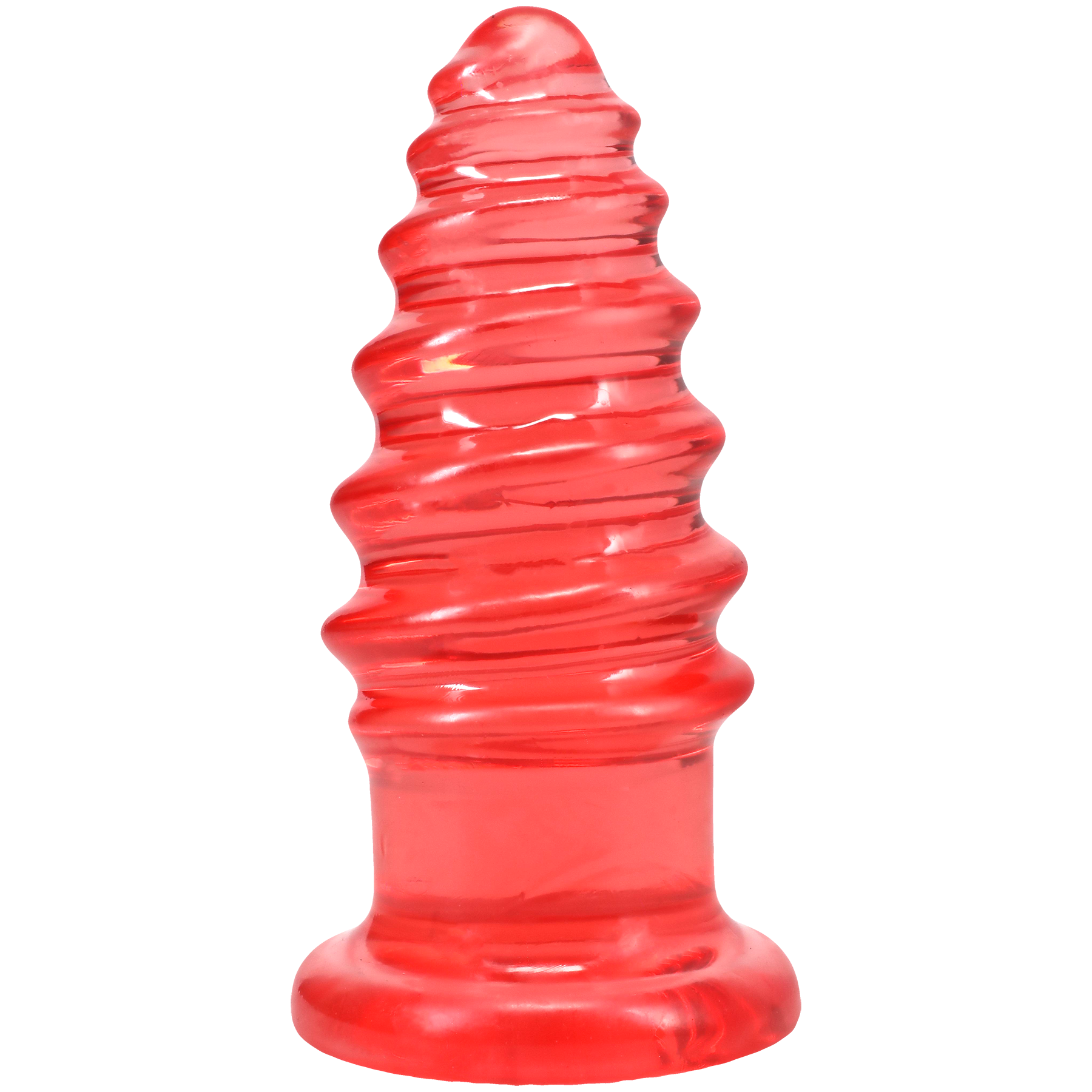 Doc Johnson - Crystal Jellies - Anal Twist - 7 Inch Pink - Anal Toys & Stimulators