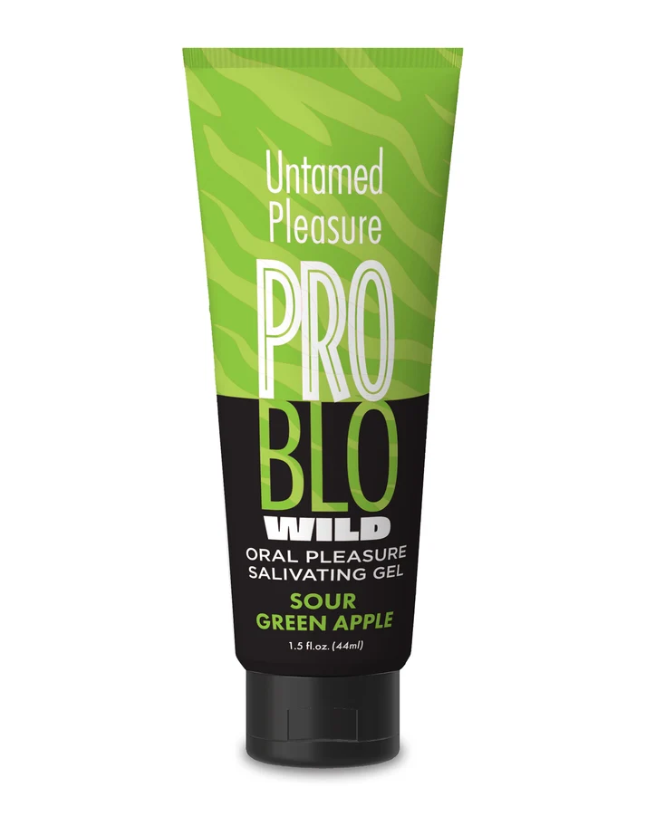 Little Genie - Problo Wild, Oral Pleasure Salivating Gel, Sour Green Apple 1.5oz - Lubricants, Creams & Glides