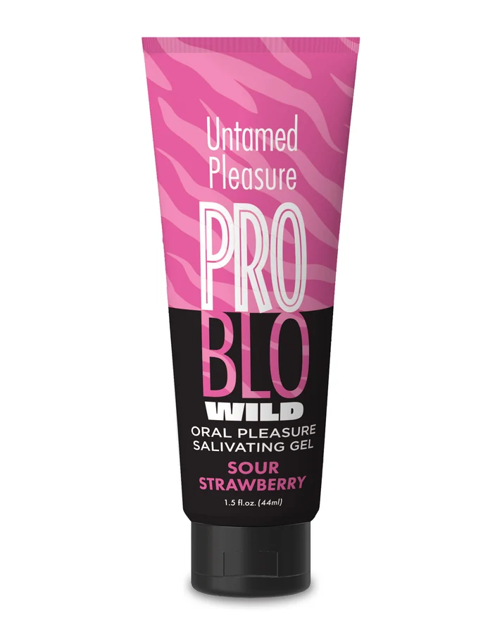 Little Genie - Problo Wild, Oral Pleasure Salivating Gel, Sour Strawberry 1.5oz - Lubricants, Creams & Glides