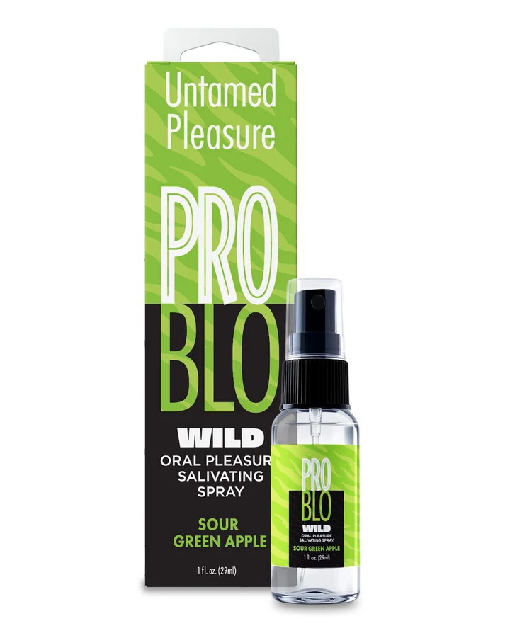 Little Genie - Problo Wild, Mouthwatering Salivating Spray, Sour Green Apple 1oz - Lubricants, Creams & Glides